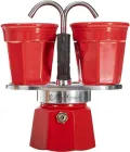Kawiarka Bialetti Mini Express + 2 filiżanki 90 ml czerwona (8006363030489)