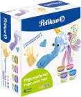 Zestaw farb do malowania palcami Pelikan Pearl Perłowe 100 g x 4 szt. (701587) (4012700701589)