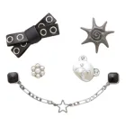 Przypinki do butów Jibbitz Silver Cutie Punk 5 Pack