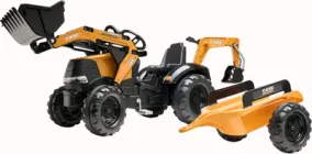 Traktor na pedały Falk Case CE z Koparką Ładowarką i Przyczepą 3-7 lat (3016200001188)