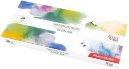 Zestaw farb akwarelowych Rosa Studio Plein Air w kostkach 2.5 ml x 24 kolory (4823098547532)