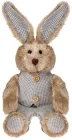 Maskotka Beppe Królik Mellen w szarym ubranku 25 cm 14123 (5901703123414)