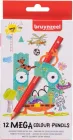 Zestaw kredek ołówkowych Bruynzeel Mega Colour 12 szt. (8712079434441)